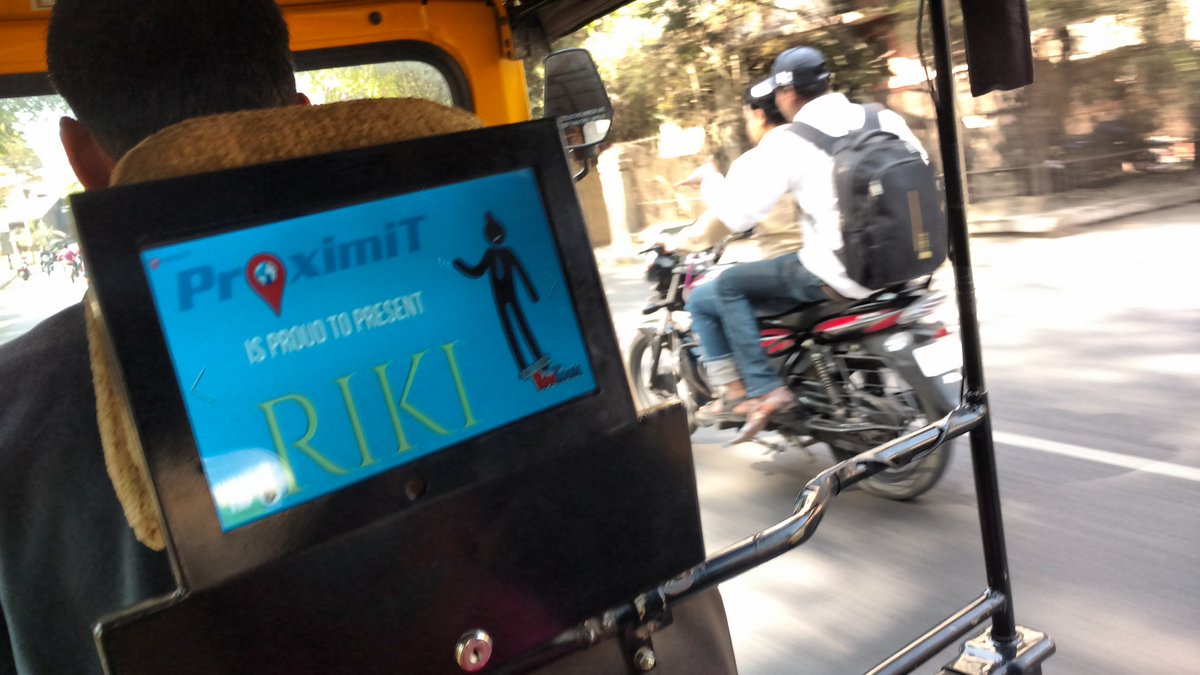 Mighty impressed with <a href="/proxim_it/">ProximiT</a> rickshaw tabs! Well done <a href="/abhaybora/">Abhay Bora</a> and team! You made my rick ride enjoyable!👍