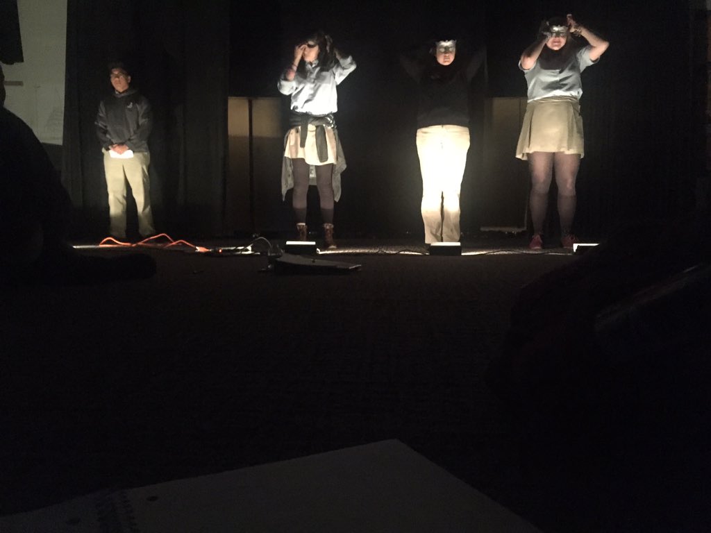 Advanced drama students doing some cool stuff in class