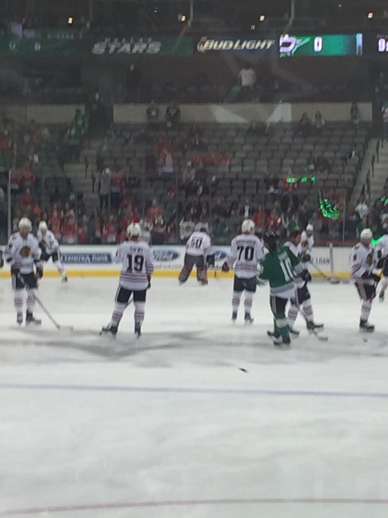 Fun #Blackhawks win tonight in #Dallas. But also nice to see <a href="/10PSharp/">Patrick Sharp</a> play in person again #conflicted ;)