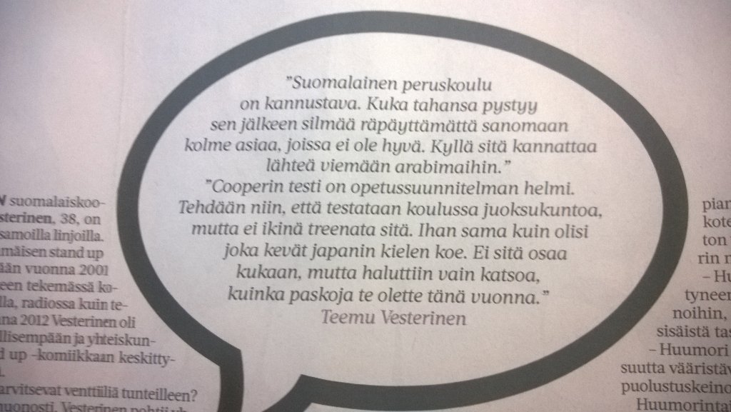 tainavainio's tweet photo. Eilisissä #VESO'ssa aiheena #arviointi. Huumorilla aiheesta tänään @Savon_Sanomat #kannustaminen #palaute #ops2016 https://t.co/aFZV6hjtO2