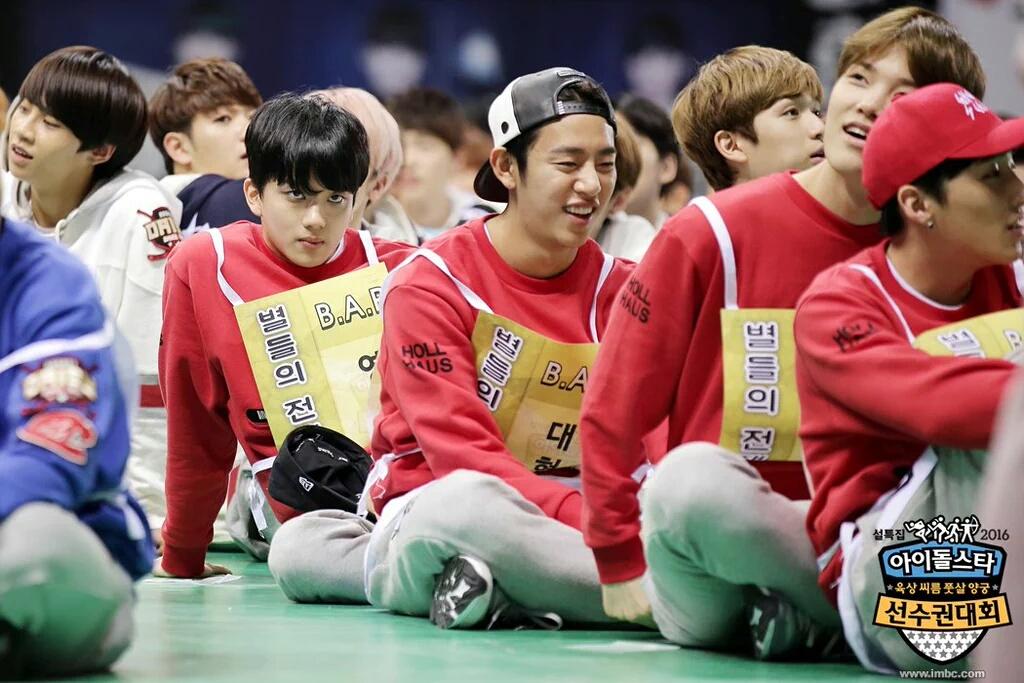 BABYPhilippines's tweet photo. [PHOTO] 160118 B.A.P @ 2016 MBC Idol Star Athletic Championship Behind Cut (3) https://t.co/j13t7i9jJF (via: BAP_intl)