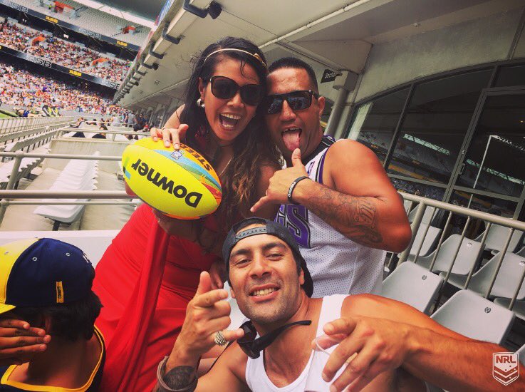 NRL's tweet image. When you aren't the one who snags the #NRLAKL9s ball...

#bottomleft 😂

#NRL