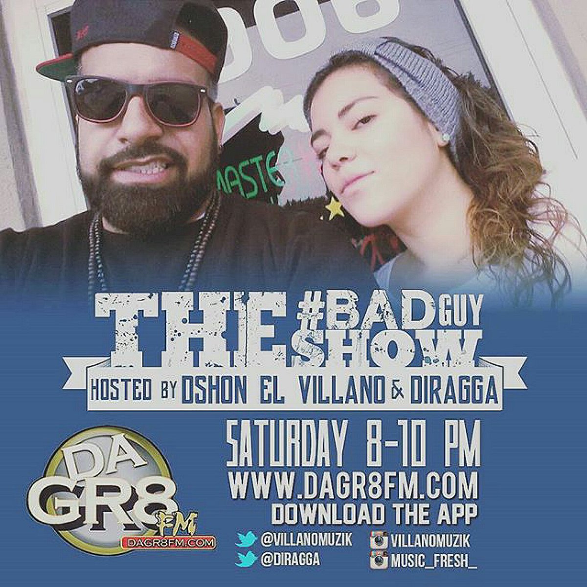 ExilusMedia's tweet photo. Check out @the_badguyshow w/ hosts @DiRagga &amp; @VillanoMuzik on @dagr8fm every Saturdays from 8-10 pm En Vivo!!!!! https://t.co/HicPB65c29
