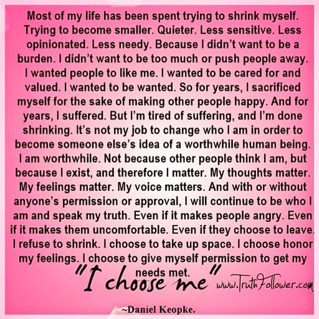 LivingHappily01's tweet photo. I choose me https://t.co/DPOLisJoeS