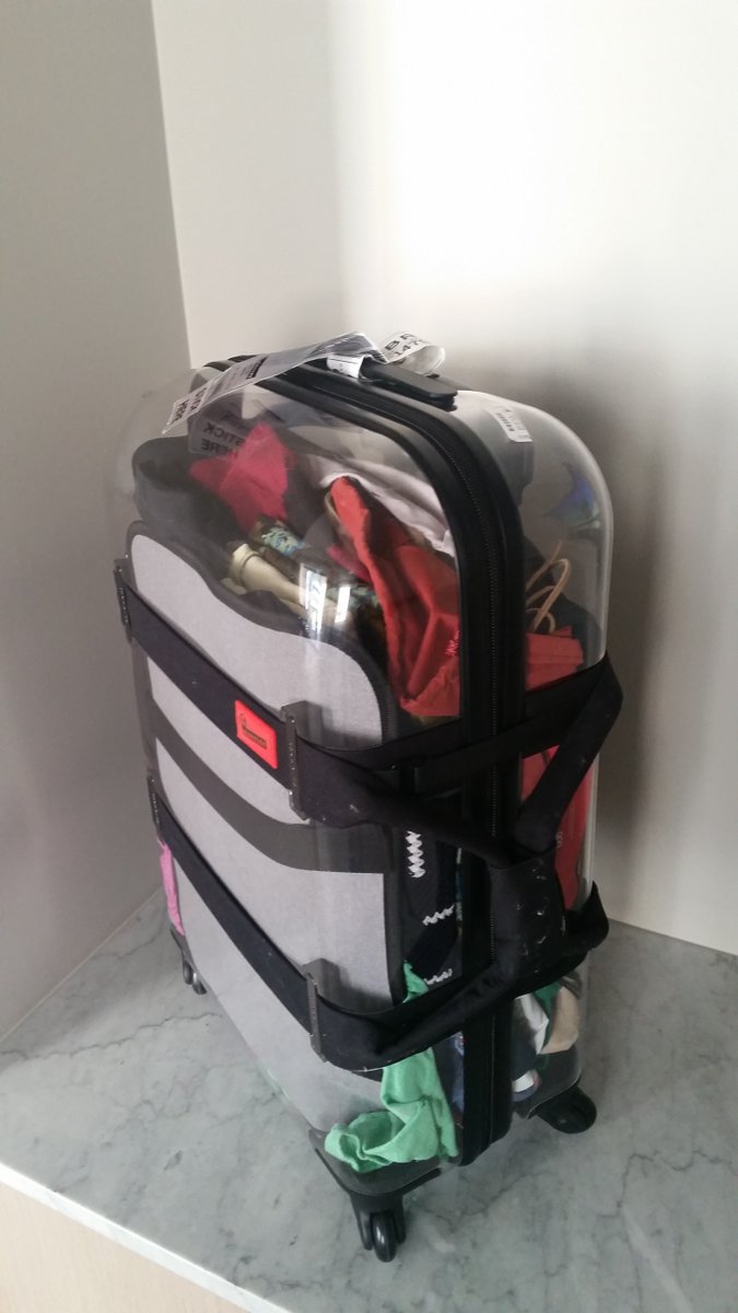 crumpler clear suitcase