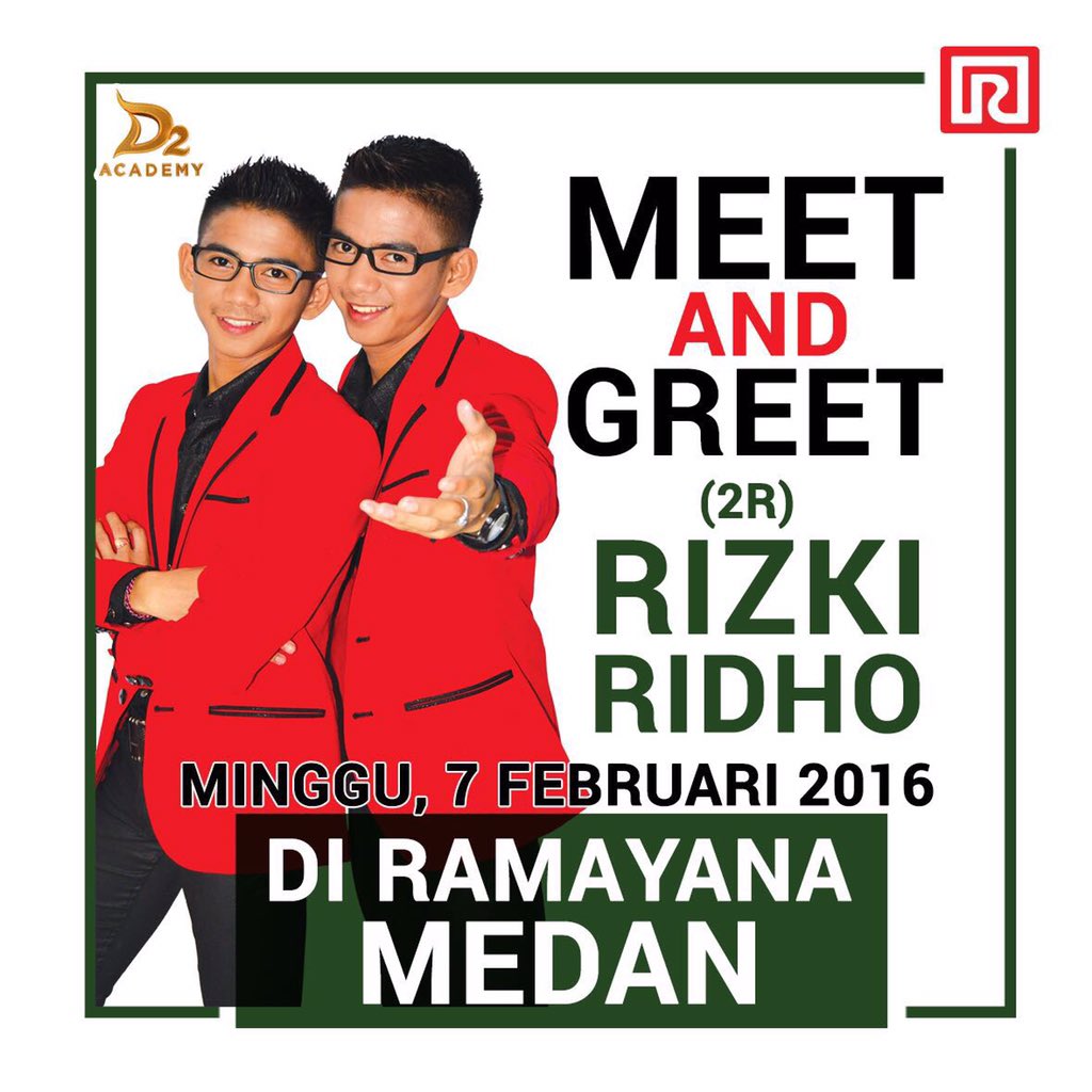 DA2_Ridho's tweet photo. Buruan kesini ngelive ramyana medan
#SayaRamayana 
Bntar lagi kita konser #RizkiRidhoMnGRamayanaMDN https://t.co/1GDKOtZtNG