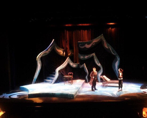 SoBallantyne42's tweet photo. Got to play on this beautiful set today ❤️ Dangerous Liaisons opens on Wednesday!  @BlueShoreatCap #theatrematters https://t.co/sio7sGQgFm
