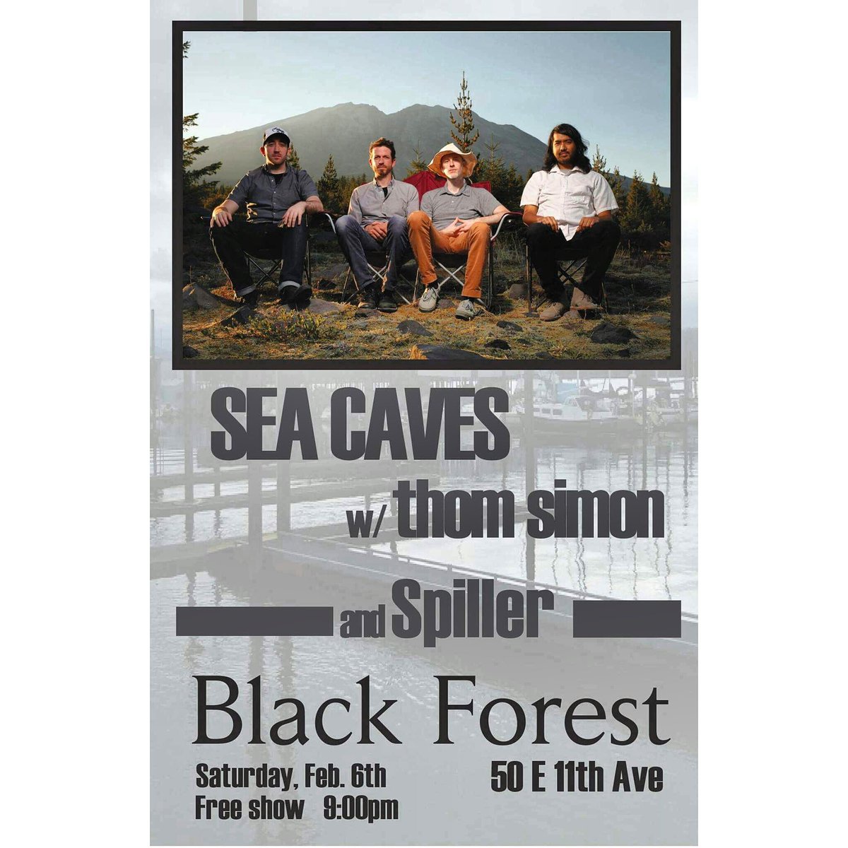 #Tweeting #beaches! Come out to <a href="/BlackForestEug/">Black Forest</a> tonight.We got spiller.We got @seacavesmusic .We got <a href="/thomsimonband/">.thom.simon.</a>