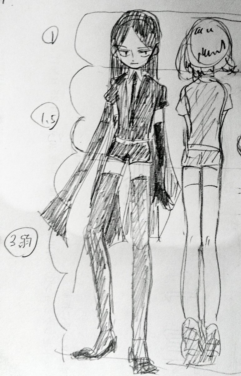 ほんとはこんくらいのスタイルで描きたい………ウエストはそんなくびれず、骨盤も大きくはしたくない!そう、少年のくびれが理想なんだよなぁ～ 