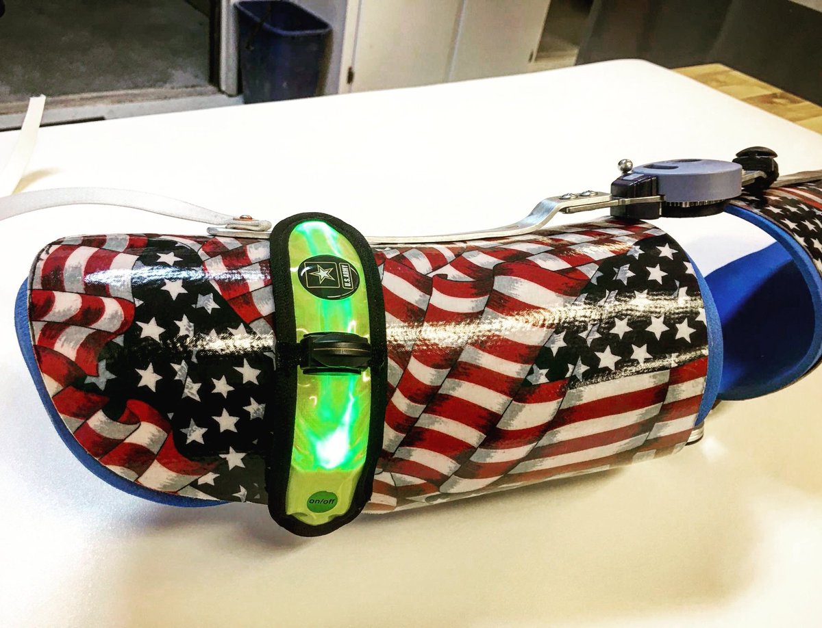 Line_Cutterz's tweet photo. Line Cutterz Project Wounded Warriors fishing line cutting arm band is officially done! With LED lights! https://t.co/xa2nQRDSOI