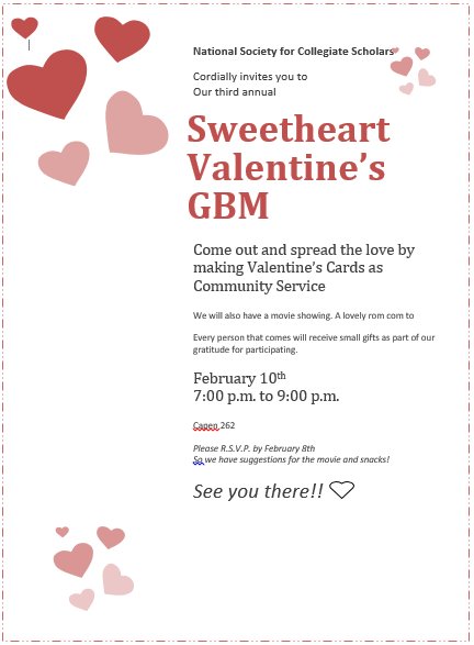 UBNSCS's tweet image. Our Valentine's Day is this Wednesday! Please RSVP here: goo.gl/forms/kijpHQbg…