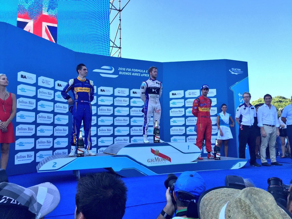 HPE's tweet photo. Congrats to our very own @DSVirginRacing driver Sam Bird who WON today in Buenos Aires! 🏆 @sambirdracing #BAePrix https://t.co/XSHCyEGK80