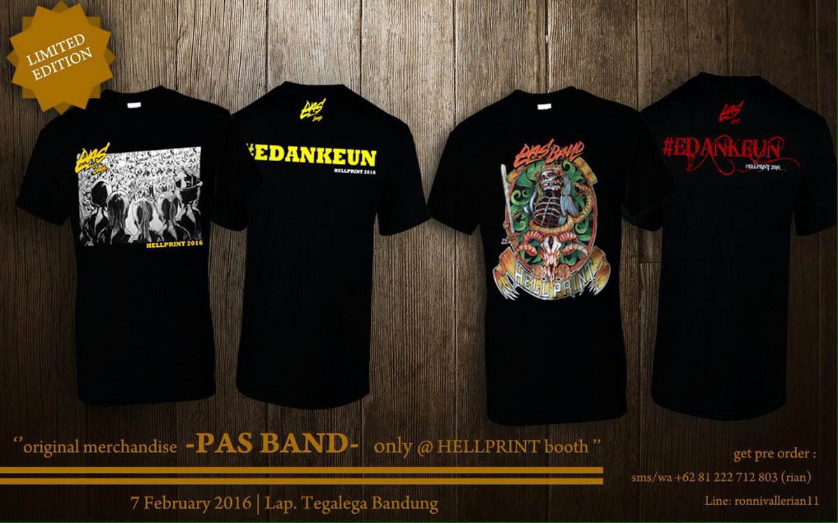 Saya akan melayani anda2 semua di booth merch #HELLPRINT2016 pukul 4-5 sore ini