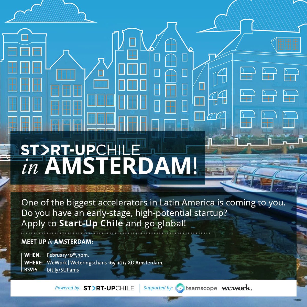 startupchile's tweet photo. #Amsterdam #MeetUp for you. The founder of @teamscopeco will explain all about @startupchile https://t.co/duPsaZawJA https://t.co/DCnGxDXUkb