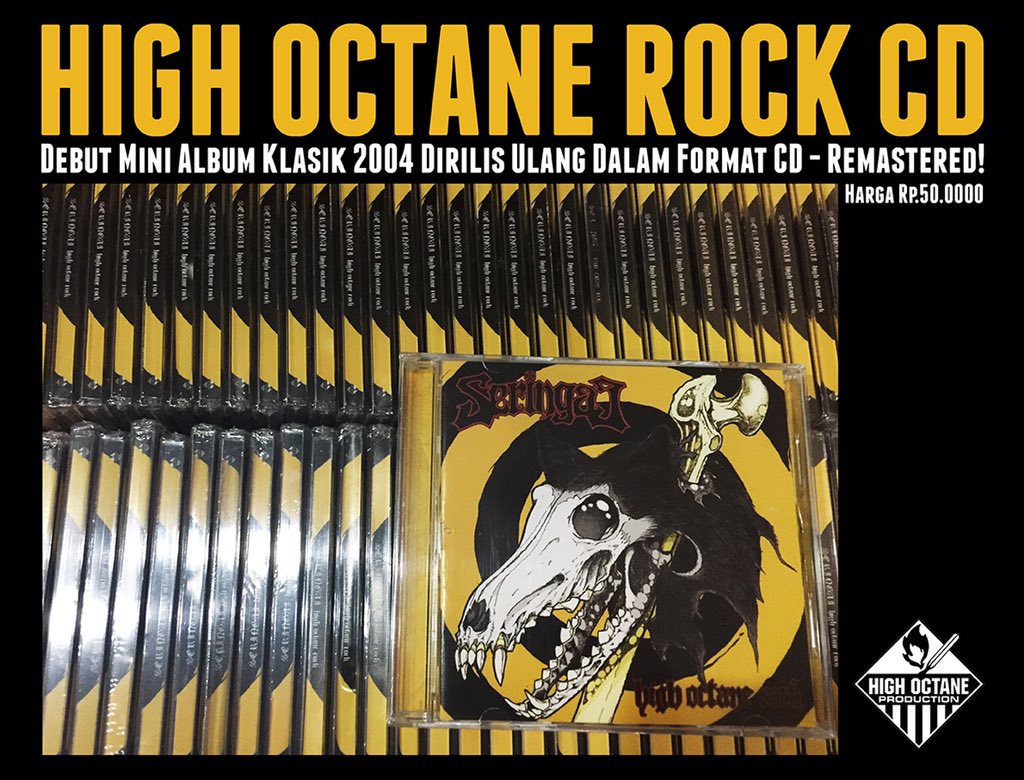 sekarang #HighOctaneRock sudah bisa didapatkan di <a href="/lawless_jkt/">Lawless Jakarta</a>, <a href="/omuniuum/">Omuniuum</a>, <a href="/WarungMusikShop/">Warung Musik</a>. Rp.50.000!