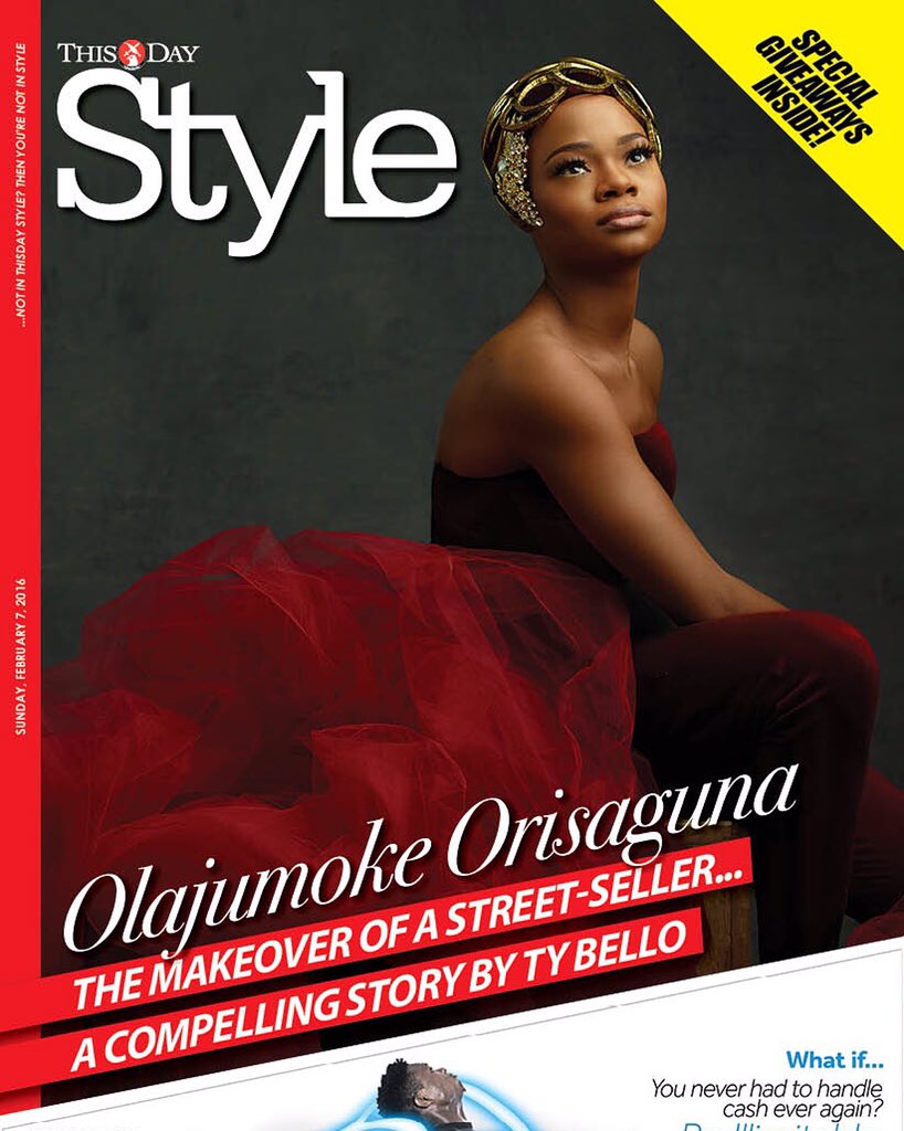 Someone special our #olajumoke made it on the cover of this day style this morning.