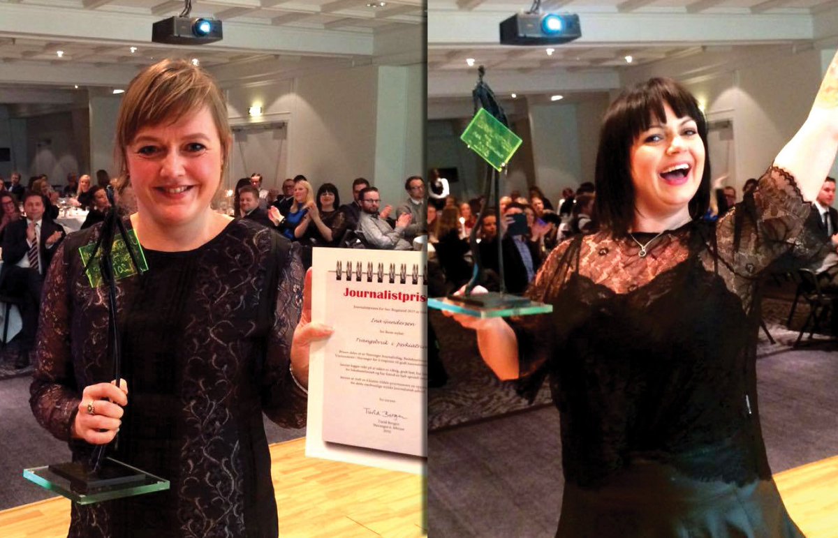 Medier24's tweet image. Psykiatriserie og #Yummymummy hedret: Ina og Veronica tok journalistprisene i Sør-Rogaland medier24.com/nyheter/ina-og…