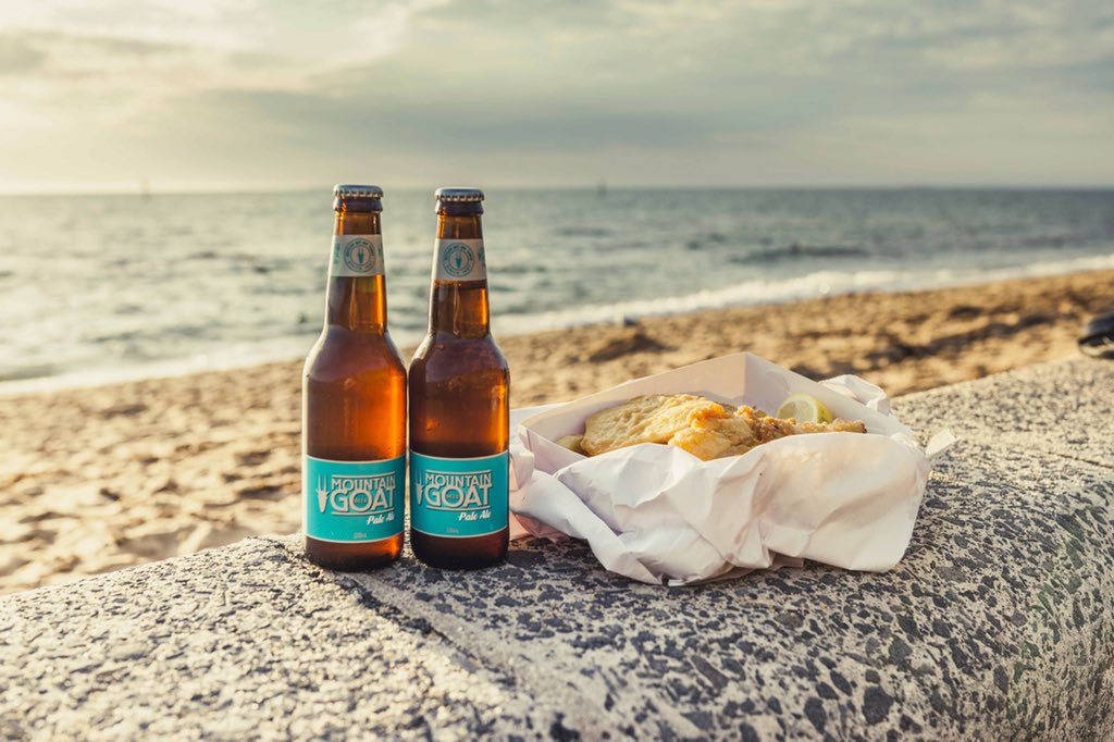 Our new American style Pale Ale - Stonefruit/pine flavours and pretty awesome with fish'n'chips #sunsetbeers