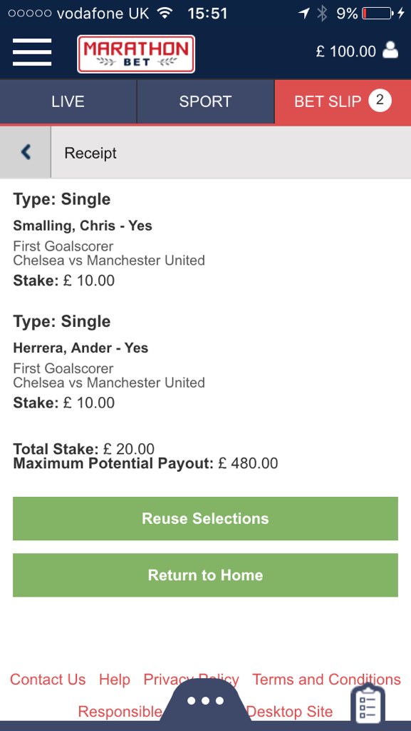 Tianavaig_'s tweet image. @marathonbet Not right? How can the max potential payout be £480? Both bets can&apos;t win 😂 #bugfixer #yourewelcome