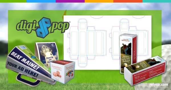 DigiPOP, our custom digital packaging substrate, so simple to use: print, peel, fold—done. hubs.ly/H021-Tg0