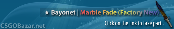 CSGOBazar_net's tweet photo. TWITTER OPENING GIVEAWAY!
Bayonet | Marble Fade FN.

Click on https://t.co/FX7dMtvD3Q to take part.
Good Luck ;) https://t.co/8UH4vEfy48