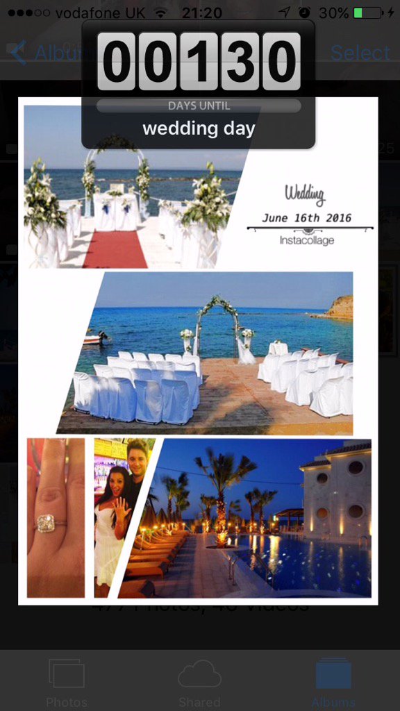 vargiu31's tweet photo. 130 days until wedding day https://t.co/1tVGfWSy4c