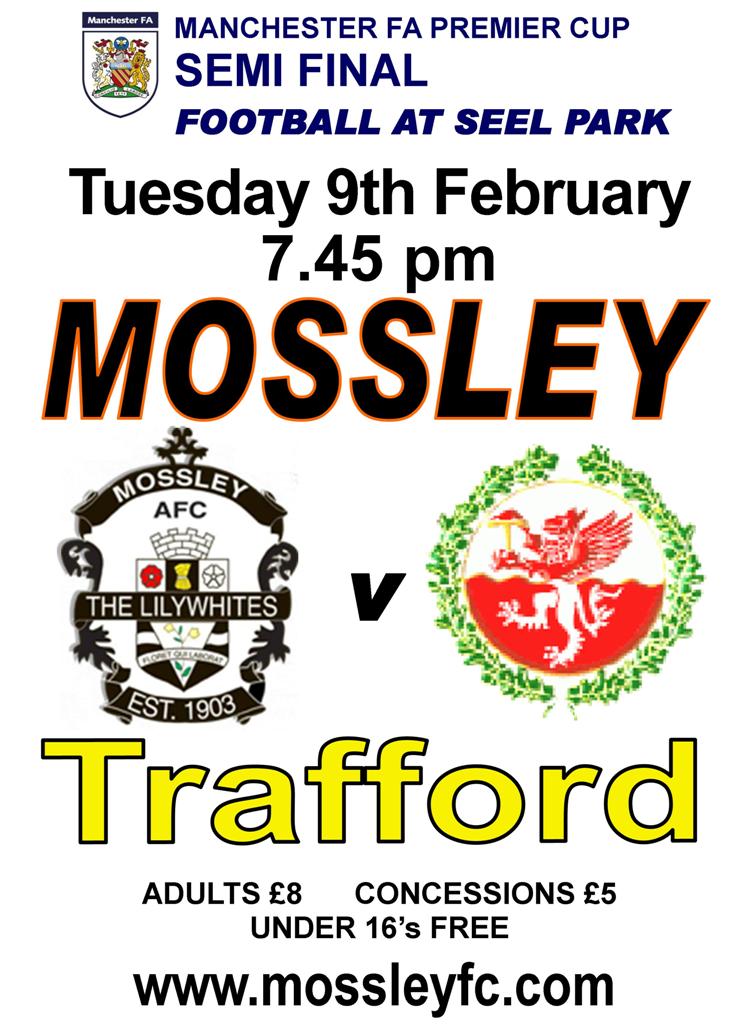 MossleyAFC's tweet photo. Tuesday 7.45 @Mossleyfc v @FCTrafford @Manchester_FA Premier Cup SEMI FINAL. Support your local team! https://t.co/qYu0xdhEIu