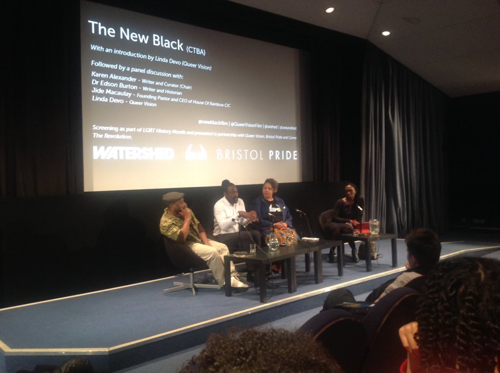 cometherev's tweet photo. Great discussion post-screening of @newblackfilm w/ @RevJide, @EdsonBurton and Linda Devo of @QueerVisionFilm. https://t.co/fqtDFAwnll