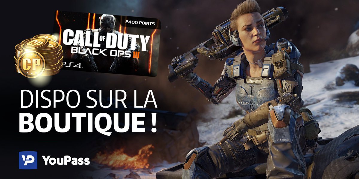 YouPassFR's tweet image. Les points #BO3 sont dispo sur la boutique YouPass → bit.ly/1PZc15u
10 codes KDO à gagner parmi les #RT !