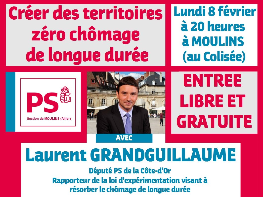 À #Moulins demain soir avec <a href="/LGRANDGUILLAUME/">L Grandguillaume</a> pour parler de la loi visant à résorber le chômage de longue durée: