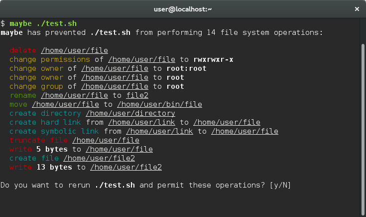 binitamshah's tweet image. maybe : See what a program does before deciding whether you really want it to happen : github.com/p-e-w/maybe