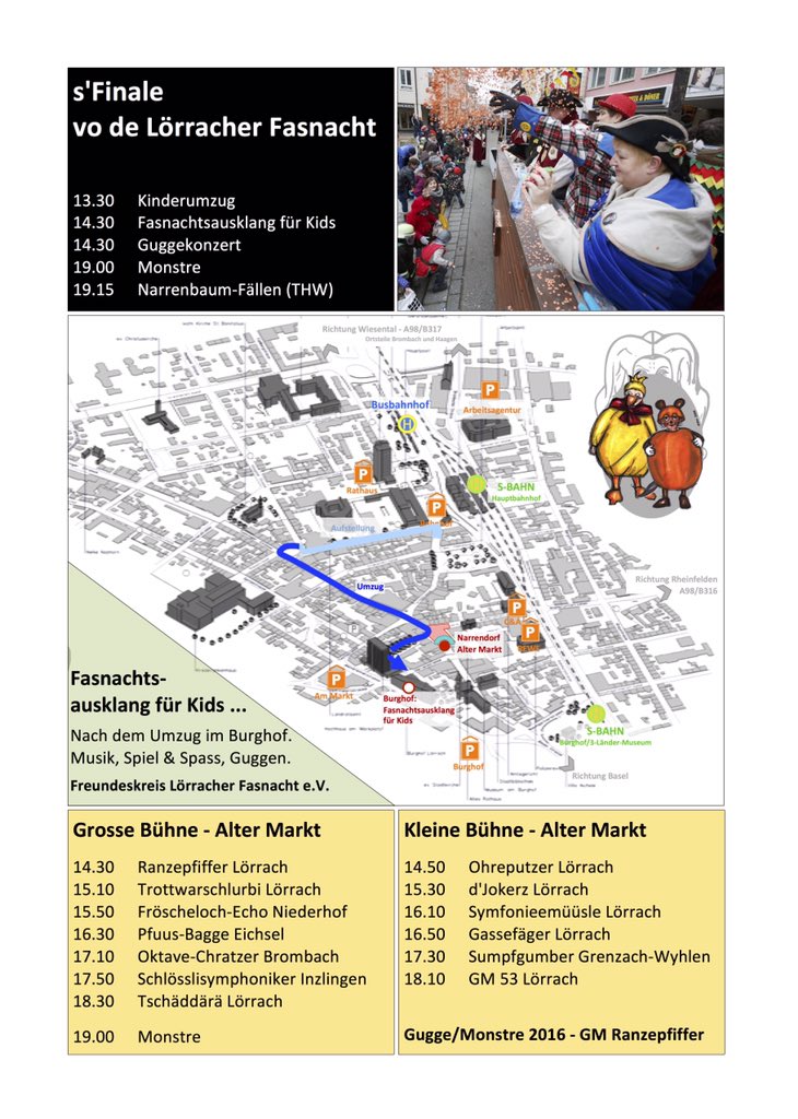 NglService's tweet image. s'Finale vo de Lörracher Fasnacht