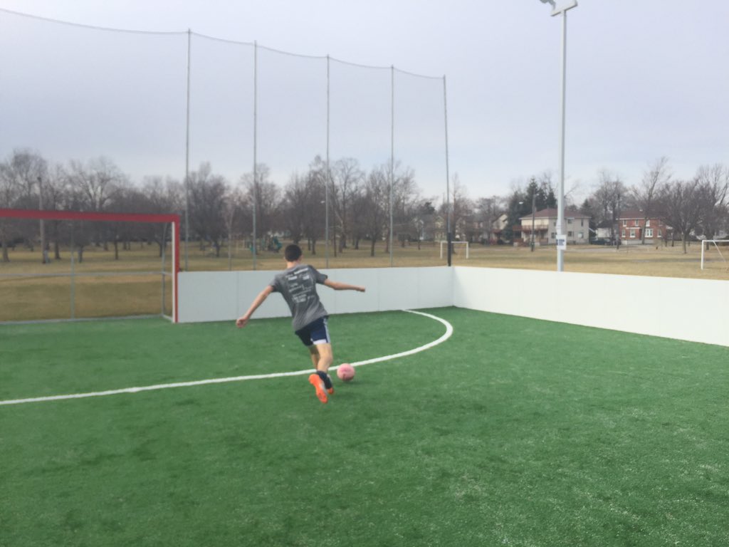 haslettsoccer's tweet photo. Stopped by with @GriffinDoran to check out @PlayAtBeacon today. We've got to get over there for some pick up. https://t.co/SyJTlvvvBL