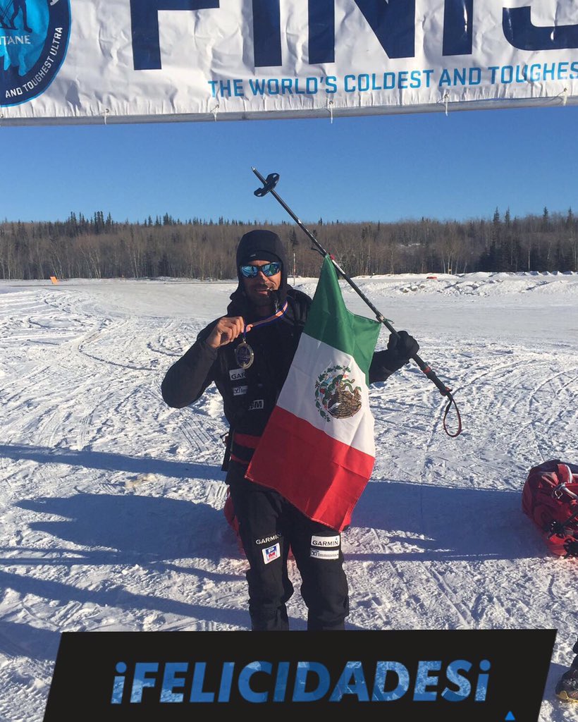 GarminMexico's tweet image. ¡Felicidades a @c_albert72 quien  logró el Yukon Arctic Ultra, 160km a -40 grados centígrados! #atletasGarmin 👊👏