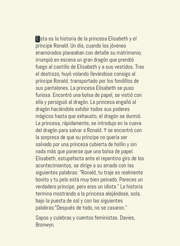 chiclett4u's tweet photo. La princesa de la bolsa de papel. "Y después de todo, no se casaron" https://t.co/Dgoso8yCHm