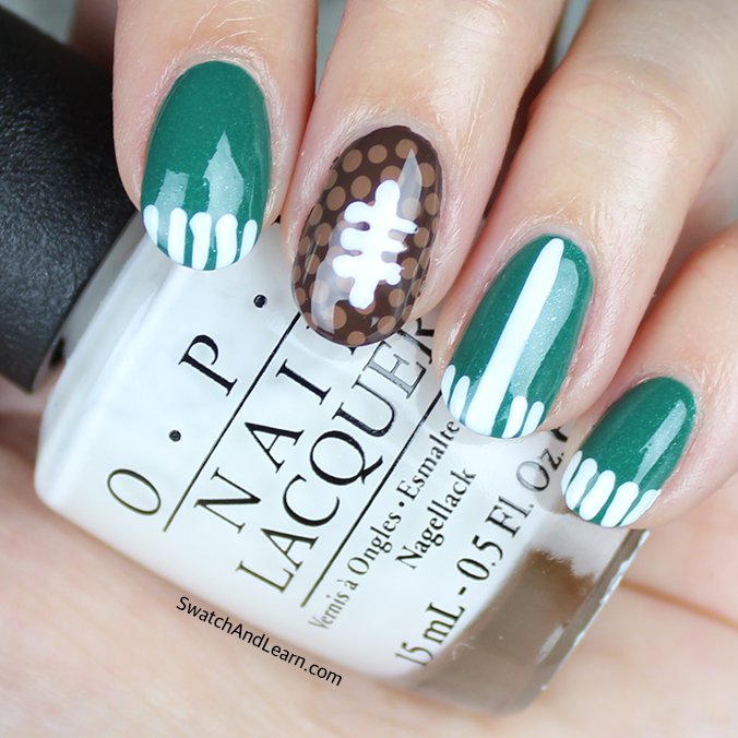 SwatchAndLearn's tweet photo. #FootballNails ft. @OPICanada in time for the Super Bowl! https://t.co/E8WWMWSjEk #OPIobsessed @OPI_PRODUCTS #SB50 https://t.co/4rQybHSSUU