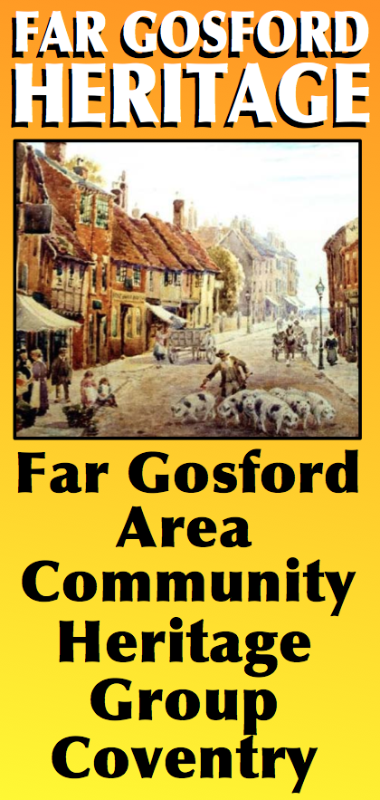 Far Gosford Area Community Heritage Group get-together at Allsorts 7.30pm Tue 9 Feb. All welcome.