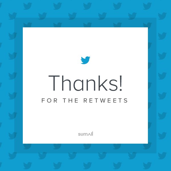 My best RTs this week came from: <a href="/shanoyaconner/">Shanoya</a> #thankSAll Who were yours? sumall.com/thankyou