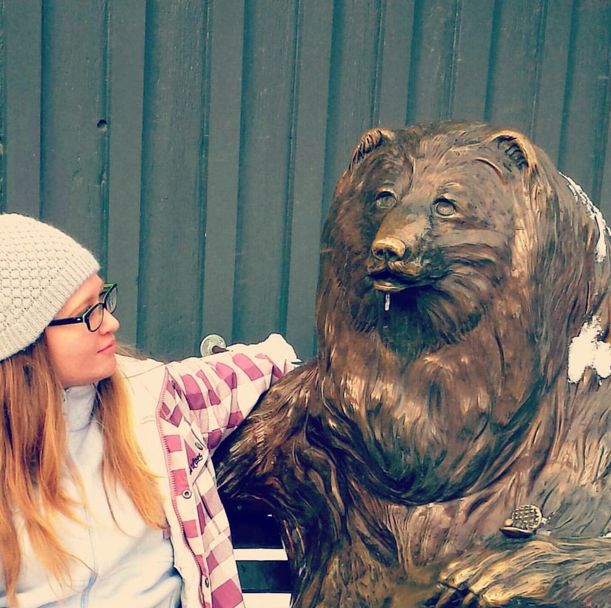 HanananahMae's tweet photo. @PCski #Franzthebear has a drooling problem...might want to get that checked! 🐻❄😅😅 https://t.co/mfI3MqHbkC