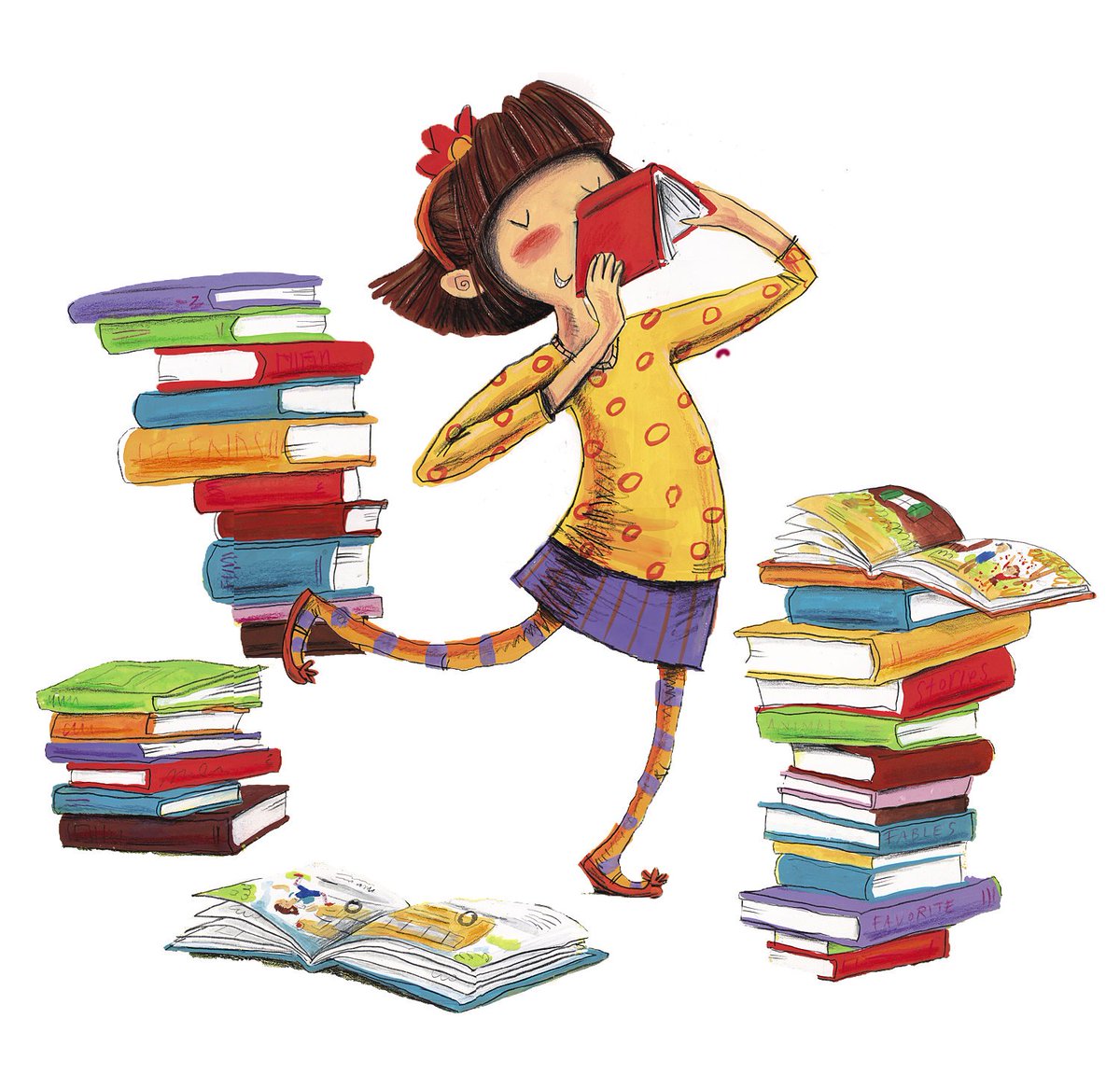 AmeliaBedelia's tweet photo. Today is Take Your Child to the Library Day! I just love the smell of books, don't you? https://t.co/I0HhIg58iR