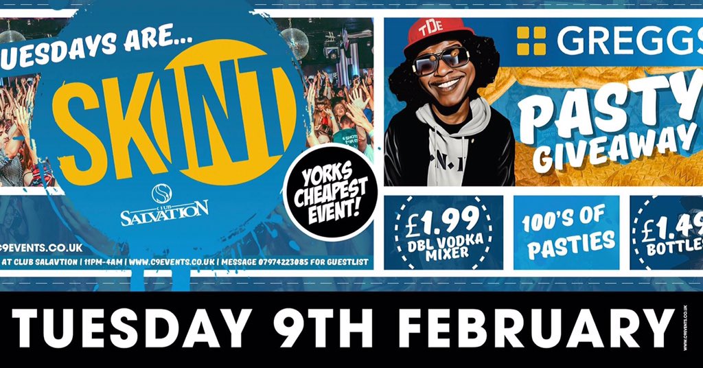 SKINT York tweet media