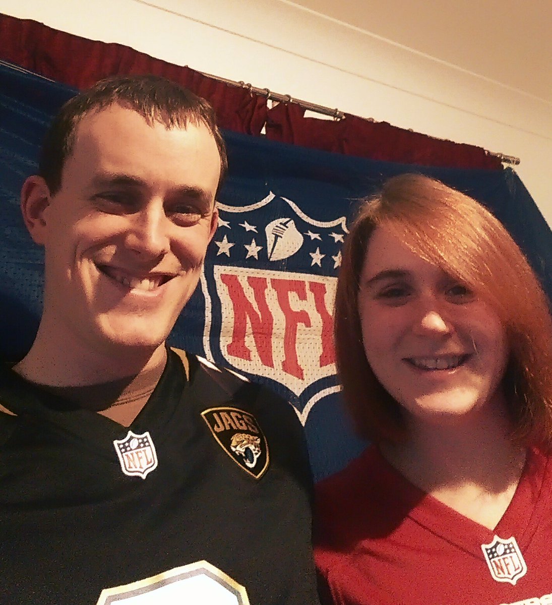 Sianypilla's tweet photo. @NFLUK getting ready for #SuperBowl and a very late night.... Worth it! #GoPanthers https://t.co/cKCkVPAjrD