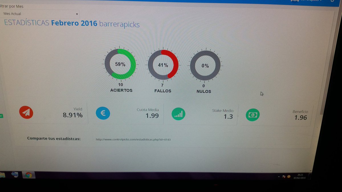 BarreraPicks's tweet photo. Estadistica primera semana de febrero. https://t.co/GHK3rvenuV