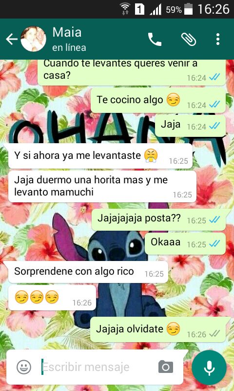 Le tengo que decir así, sino no viene 😢