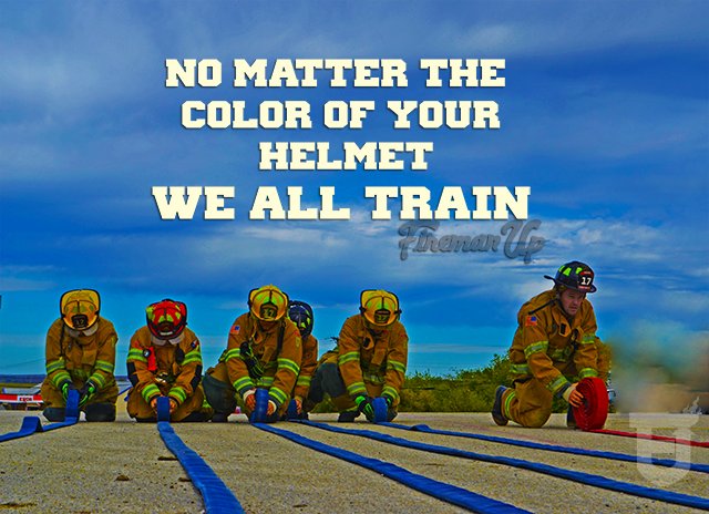 FiremanUp's tweet photo. No matter the color of your Helmet, We ALL Train!
@FiremanUp and "make" a great day! https://t.co/nNxDMufmcr
