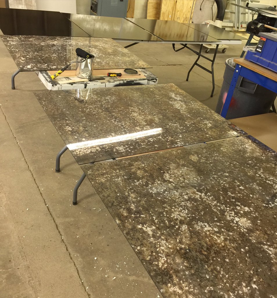 bebold_justbe's tweet photo. 6 panels of Mystic Antique mirror glass made today and shipping tomorrow. Who needs a Sunday off. Not Us!  😉 https://t.co/edzlz9JbWV
