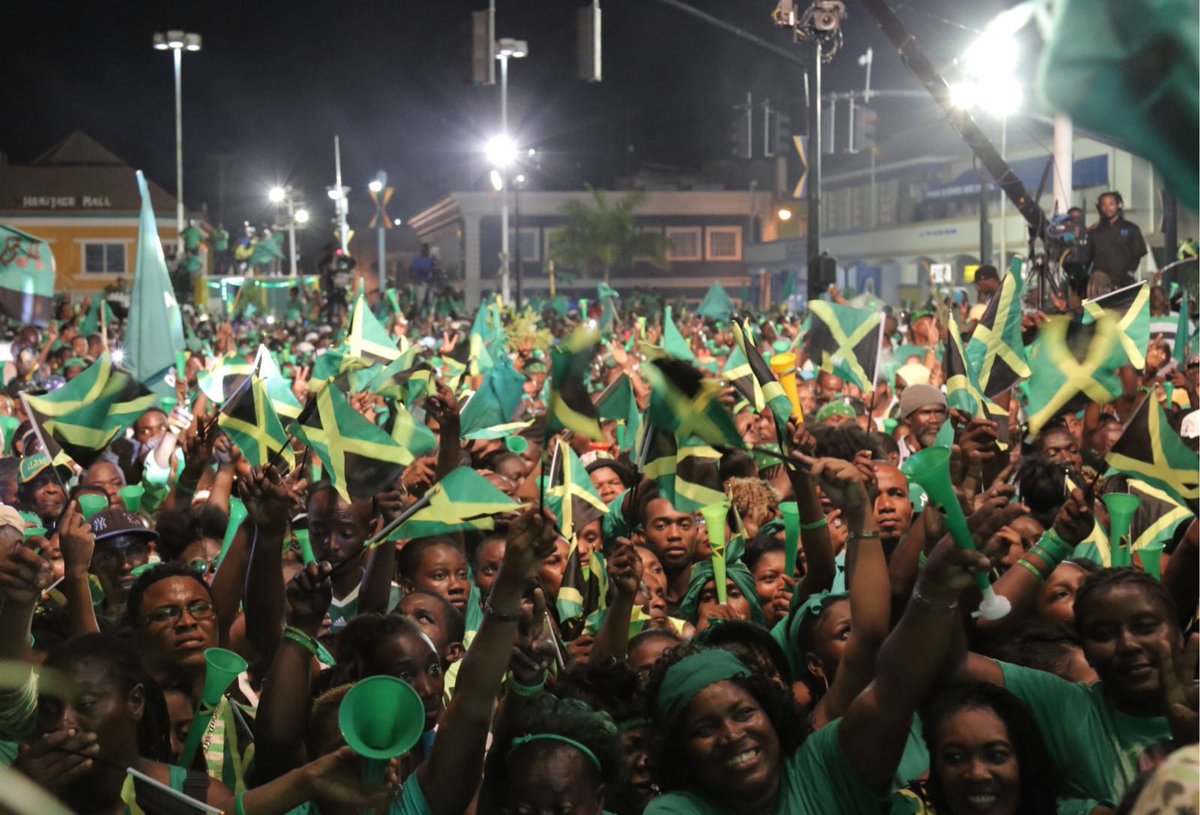kaminajsmith's tweet photo. “@tkmsingh Love this #BetterJamaica #JamaicaFirst #JaVotes2016 #jamaicalandwelove https://t.co/owafr1QCtv” love the Jamaica Flags!!