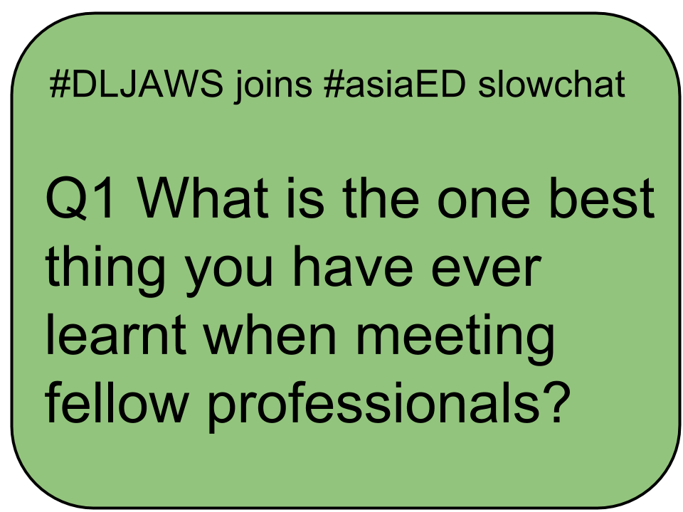 asiaEDchat's tweet photo. #aisaED teaming up with #DLJAWS let's talk about how real life meetings can contribute to developing our practice https://t.co/jX7ShkHuUh