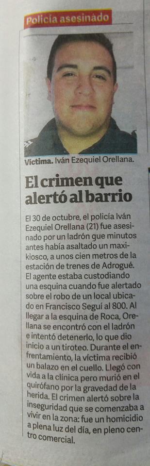 VecinosZona38's tweet photo. Ayer en Clarín... #AdrogueReclamaSeguridad!! https://t.co/vBZMp2sCde
