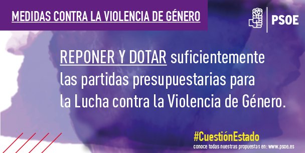 PSOE's tweet photo. Más recursos, prevención,sensibilización, acompañamiento y recuperación. Protección de menores también #MachismoMata https://t.co/Um4tXcr2SC